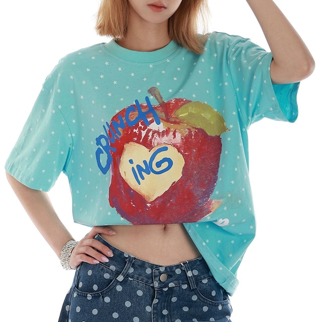 スタードットビッグアップルグラフィックTシャツ 2col R02497