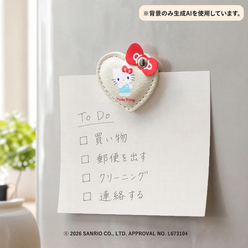 ハローキティ マグネット ハート 本革 日本製 全5色 サンリオ ラメ キラキラ 立体リボン 冷蔵庫 磁石 キティちゃん キャラクター グッズ Hello Kitty 商品画像 11