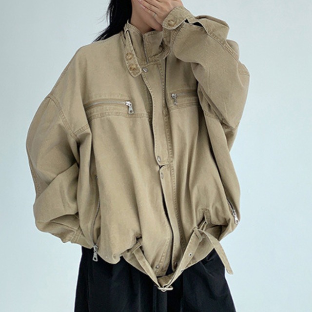 oversized light brown jacket　オーバーサイズライトブラウンジャケット　J1341