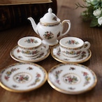 Coalport Ming Rose|コールポート ミングローズ ミニチュア C&S 2客&ティーポット thumbnail 1