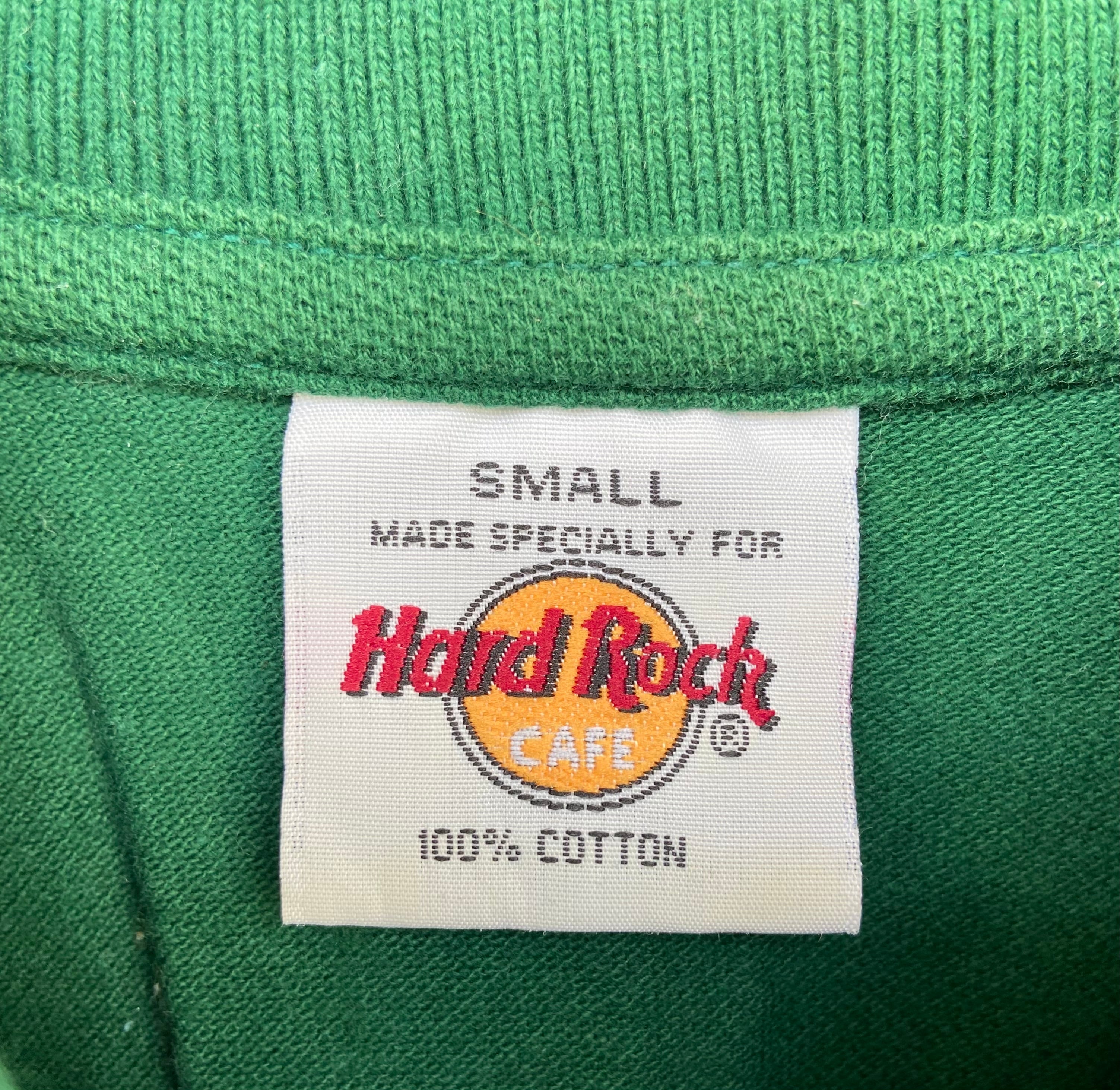 Hard Rock Cafe/ハードロックカフェ 刺繍ロゴ ポロシャツ 緑 グリーン
