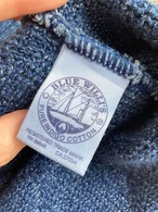 1990’s DENMARK BLUE WILLIS Indigo Cotton Knit Vest／XL