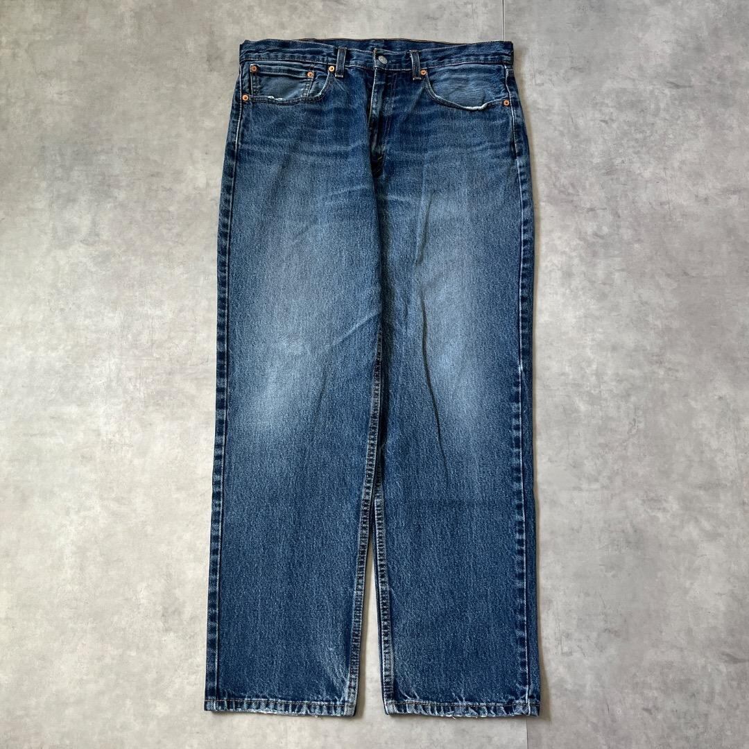 リーバイス550 Levis W36 ブルーデニム 青 ヒゲ 古着 17492