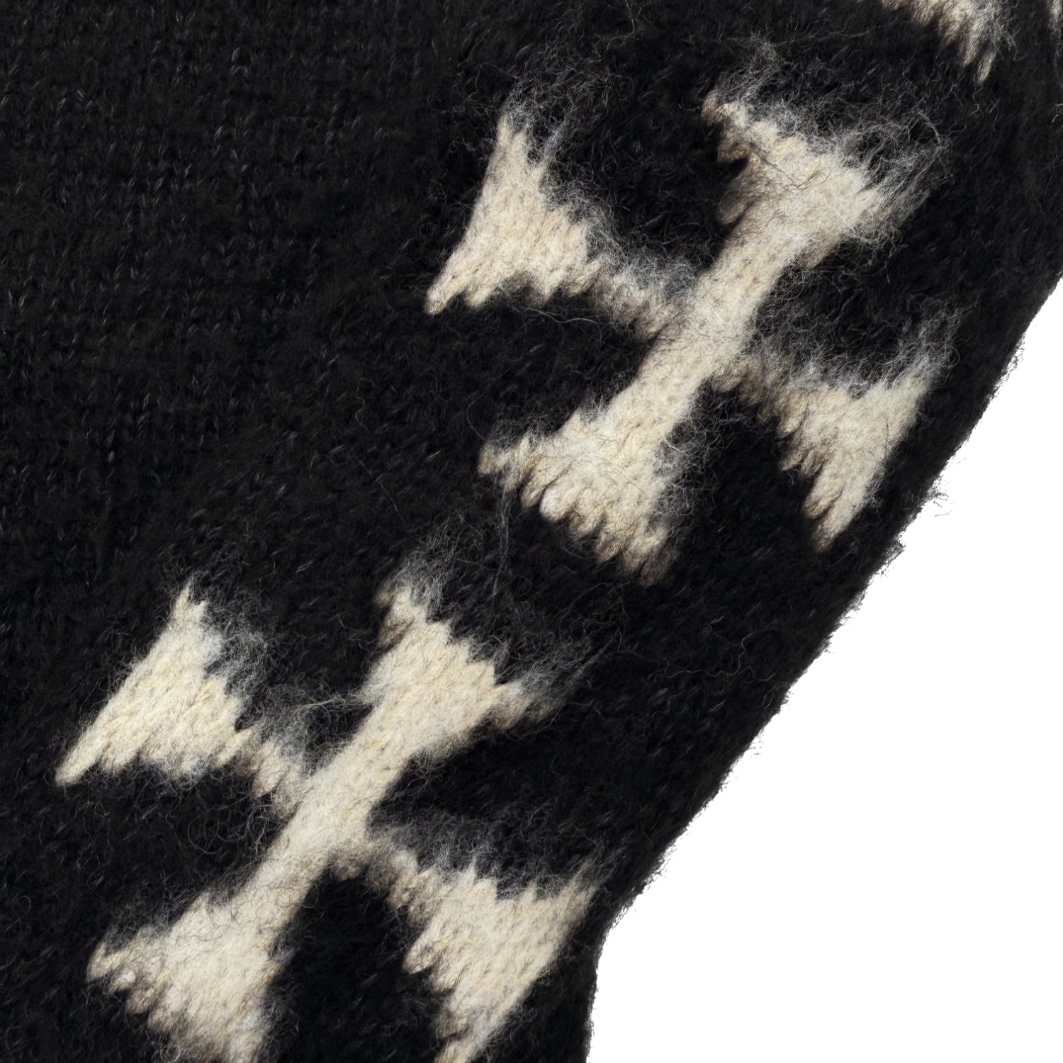 ASKYURSELF / BRUSHED CROSS ZIP KNIT HOODIE | HOLICK