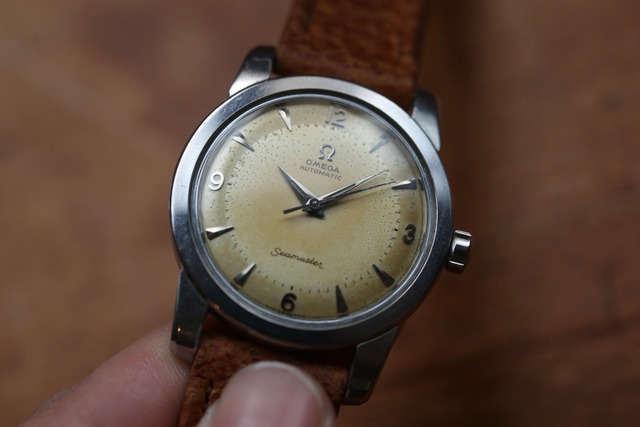 【OMEGA】1953年製 オメガ シーマスター ファースト ”ブラウン・エイジングダイヤル” 自動巻き SS / Vintagewatch / Seamaster 1st / Cal.354 / OH