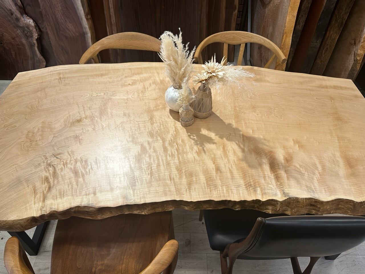 栃（トチ）_1720×740-930×60_浅草本店_テーブル天板/一枚板 252182-2