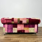 HALO BENSINGTON 2P SOFA ハロー ベンジントン 2P ソファ VELVET PATCHWORK BOHEM ベルベット パッチワーク 二人掛けソファ ヴィンテージ風【中古】【400サイズ】