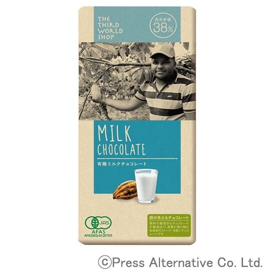 有機ミルクチョコレート 80g（第三世界ショップ）