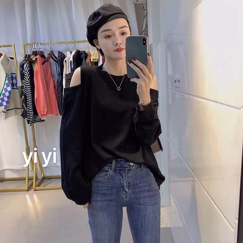 オープンショルダーニット