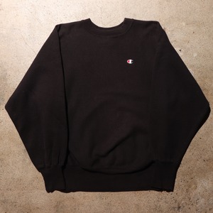 美品 M 黒無地 90s USA リバースウィーブ チャンピオン スウェット ブラック Reverse weave champion