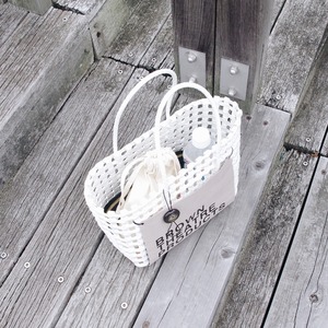 【THEATRE PRODUCTS】BROWN LABELED BASKET BAG (white)