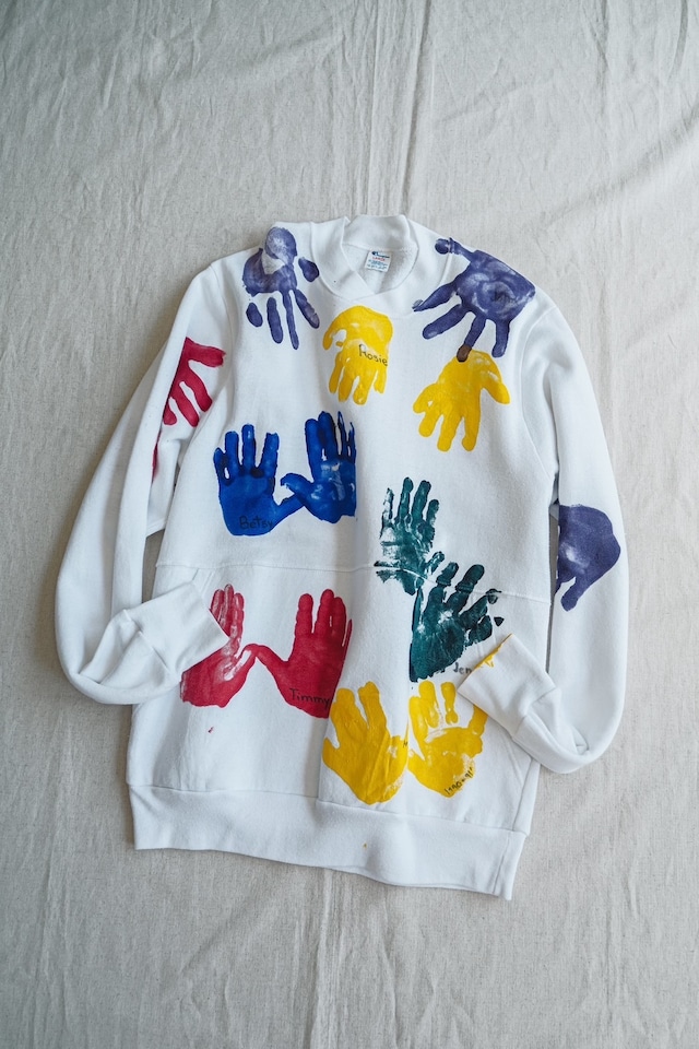 1980s champion hand painting sweat