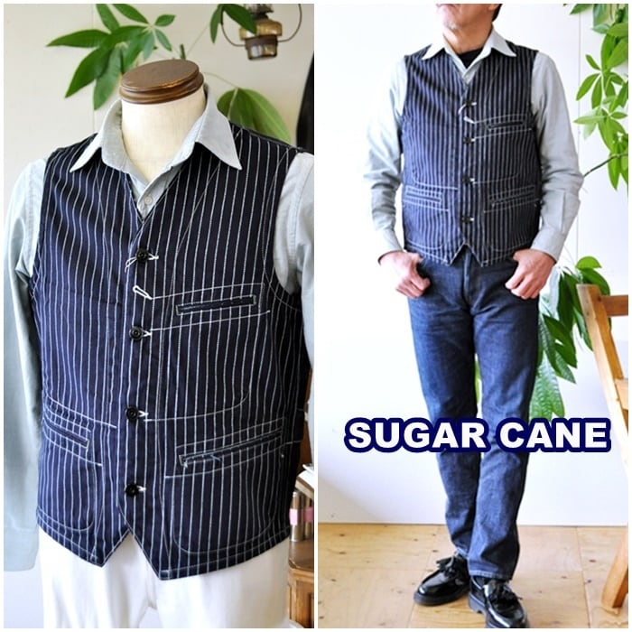 sugar cane デニムベスト