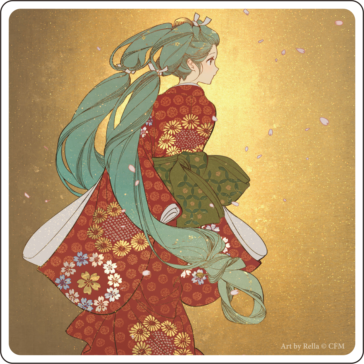 見返り美人ミク 初音ミク 見返りミク複製画 | CURIOUSTORE 【公式通販】