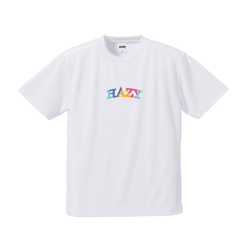 HAZY Medium Logo Tee ( White / Pastel Triangle )