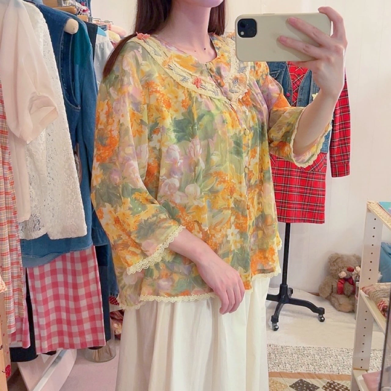 water flower lace blouse