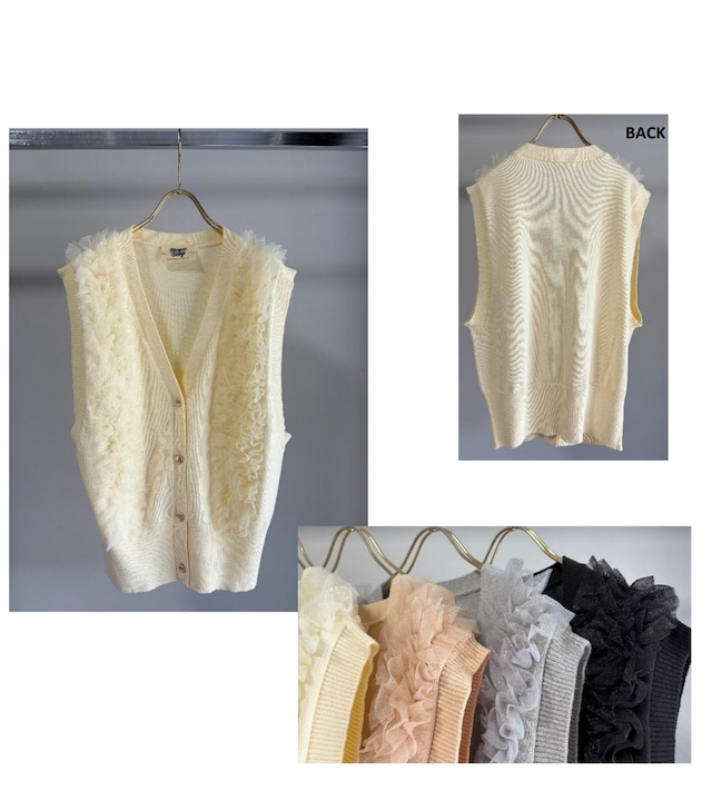 【ご予約】チュールフリルベスト【MARGAUX VINTAGE】