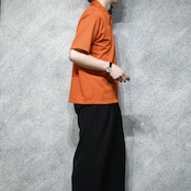 70's design pullover shirt orange