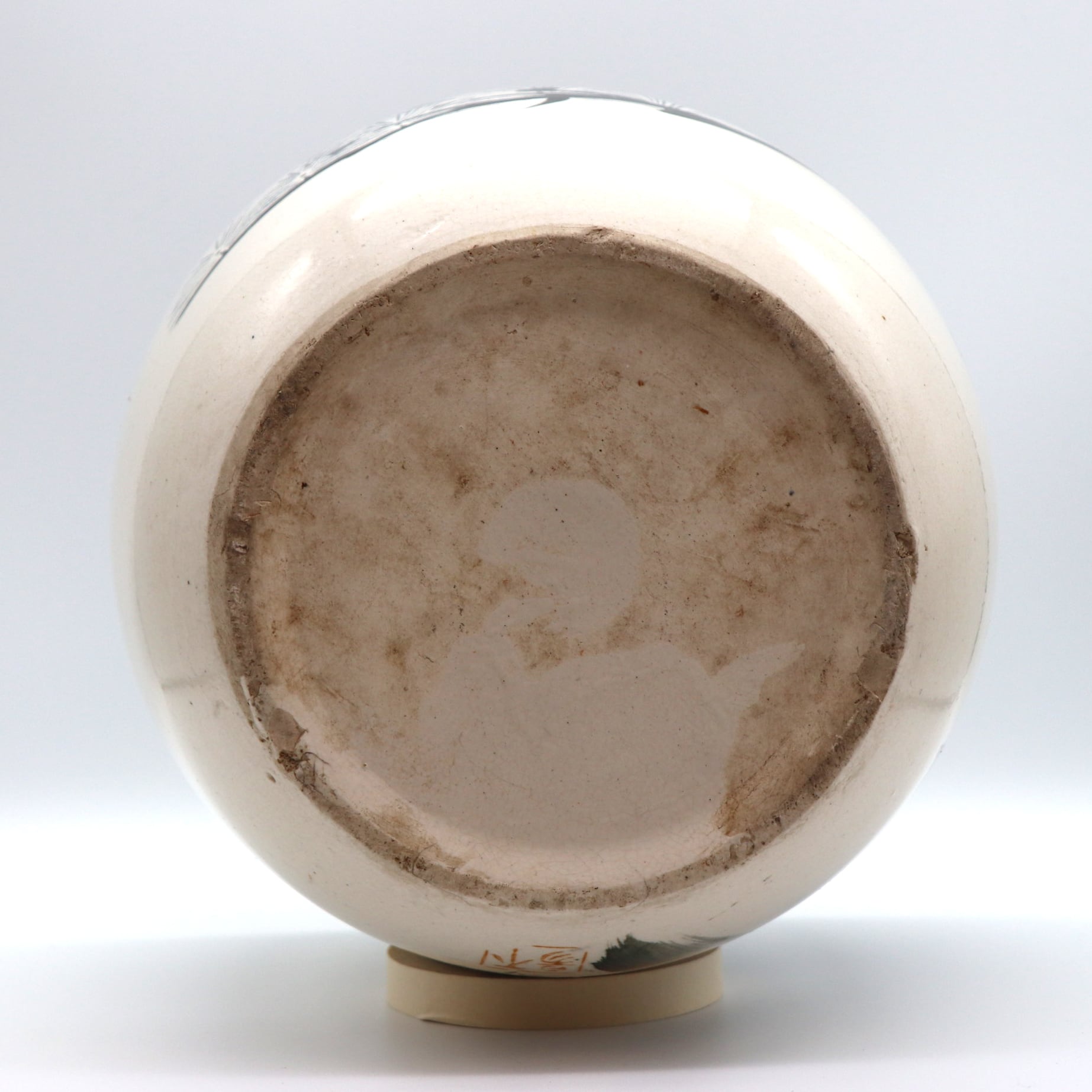 染付火鉢・睡蓮鉢・アンティーク・No.200926-013・梱包サイズ100