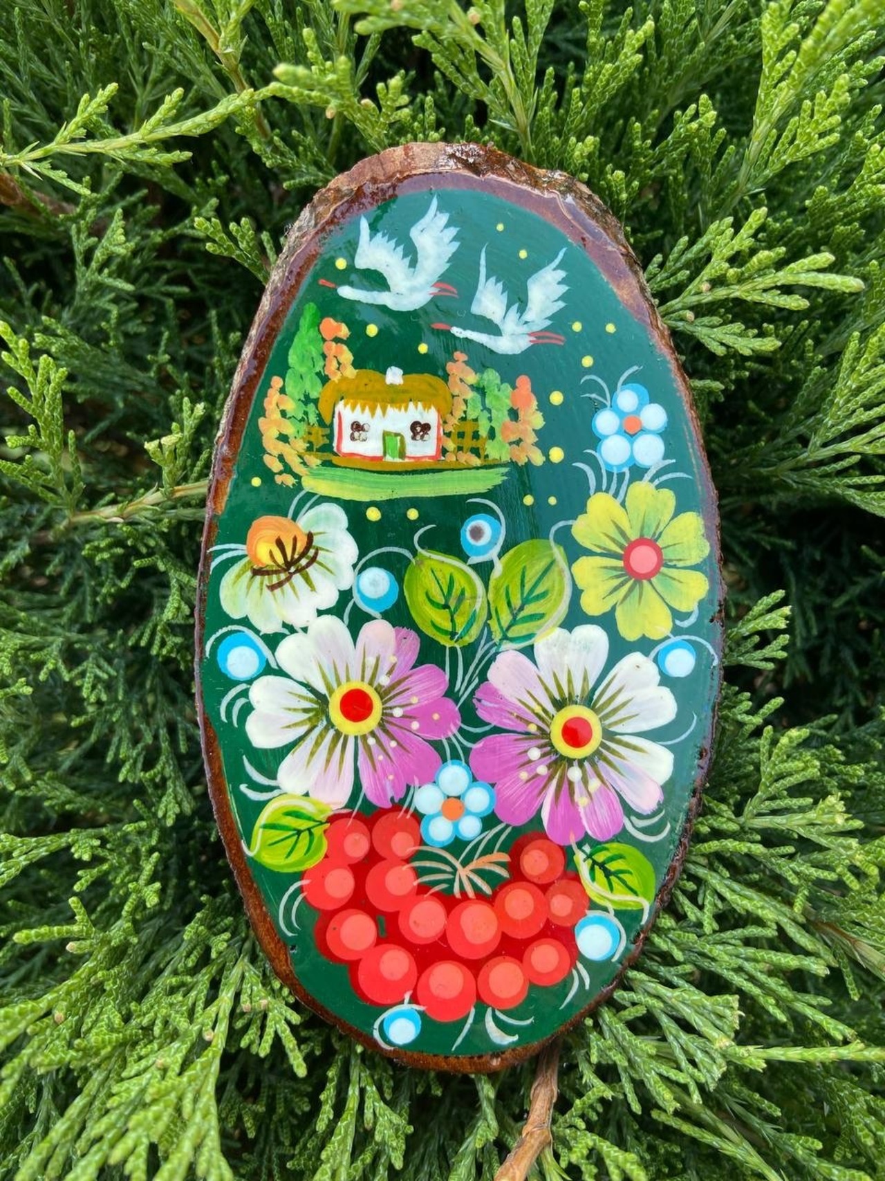 ペトリキフカ塗りのマグネット ペトリキウカ村（Khomenko製作） - 5