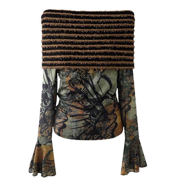 Long sleeve bare top 1735