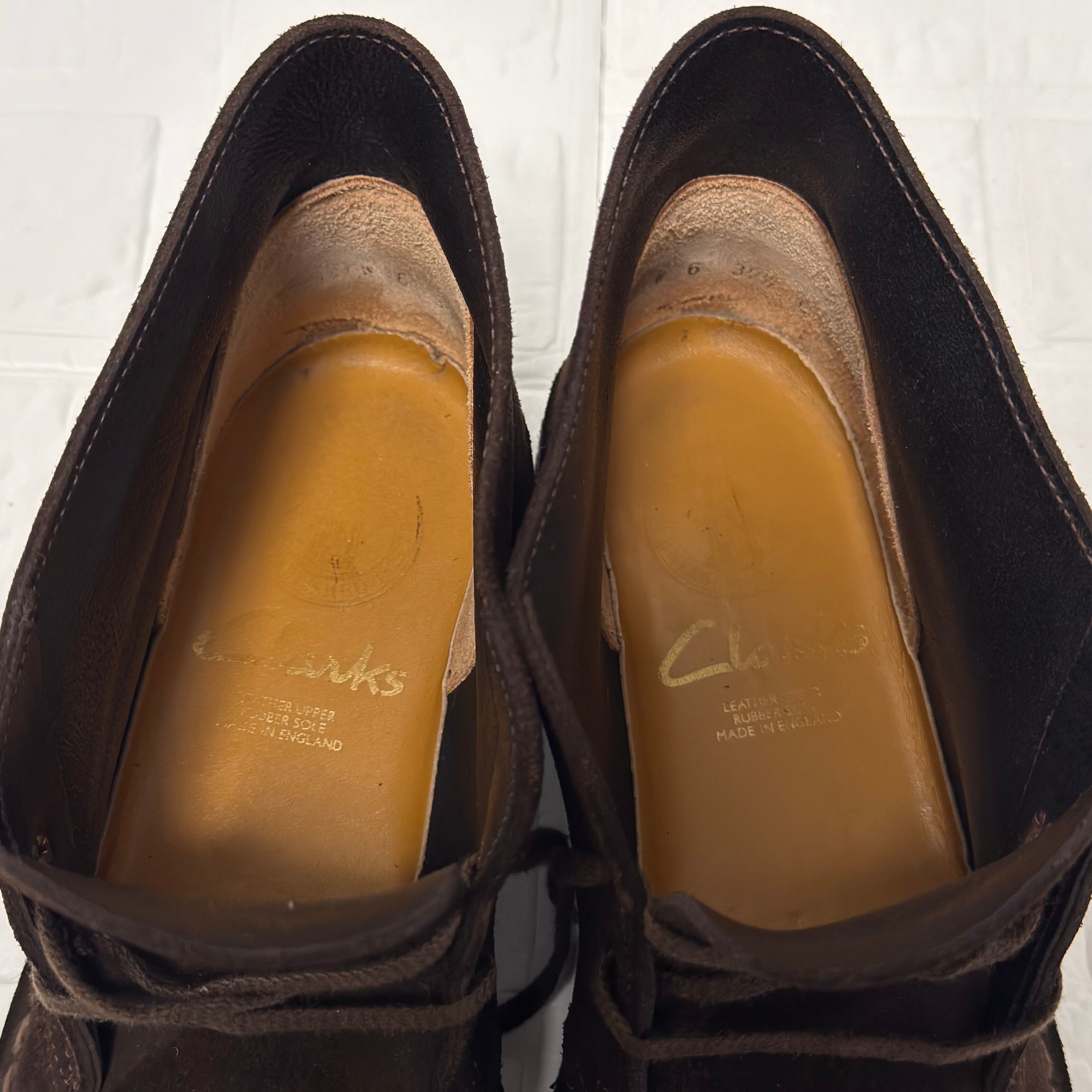 Clarks イングランド製 スエード デザートブーツ ブラウン UK6 (実寸