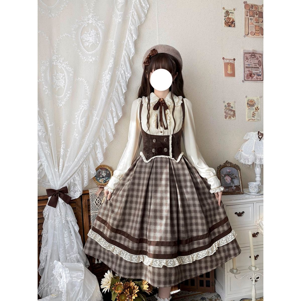 チェック柄コルセットジャンパースカート | Maiden's Rêve