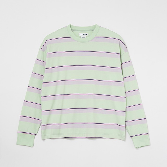 Border long sleeve tee（PALE GREEN）