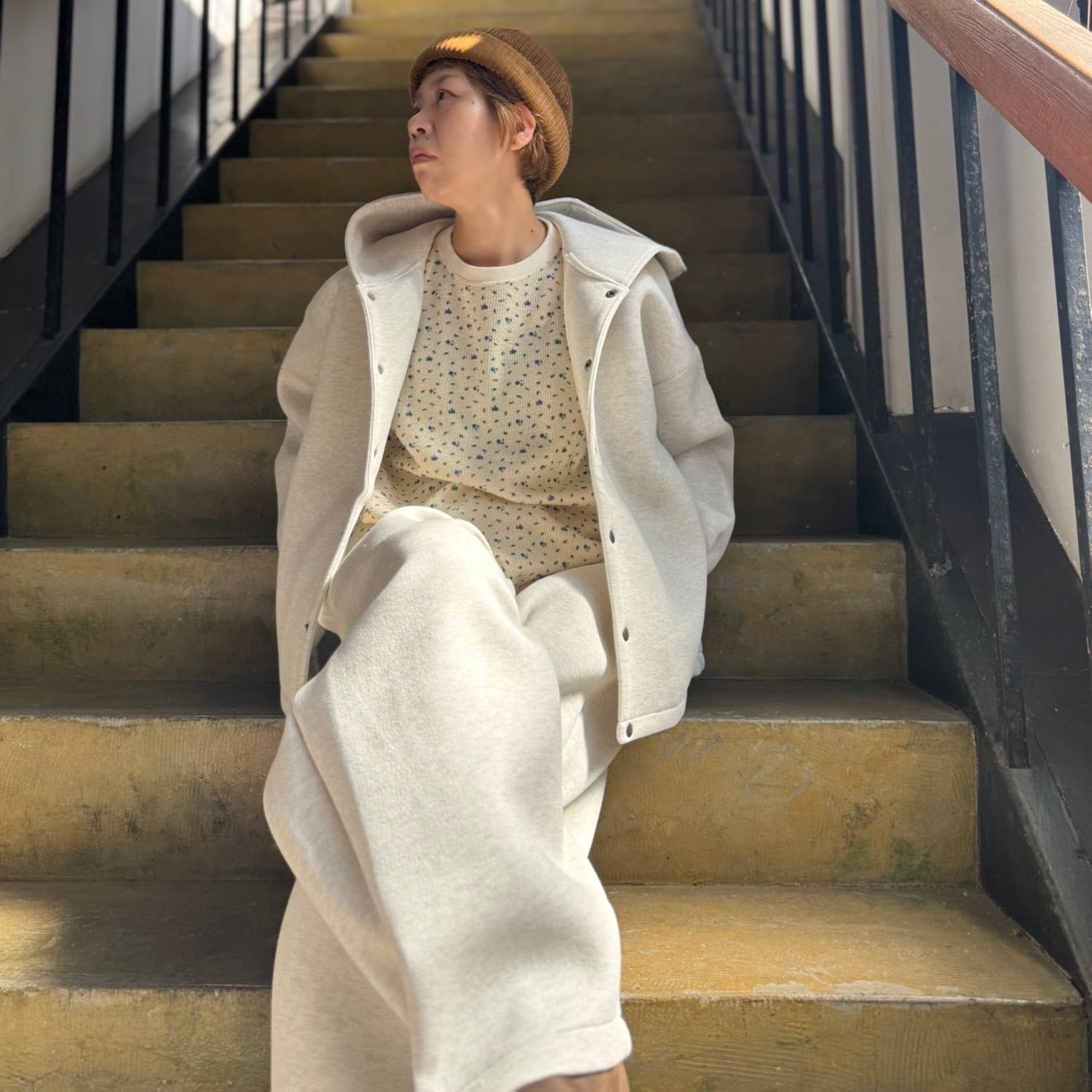 prit - ダンボールニット カーブパンツ（TOPオートミール） | clever