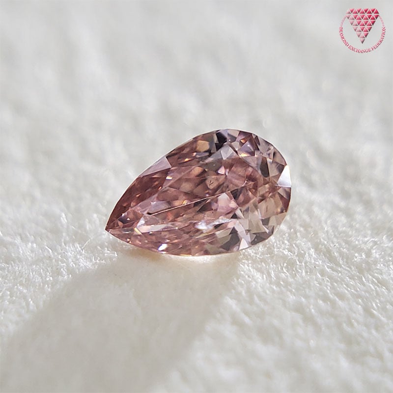 0.580ct ピンクダイヤFANCY BROWNISH ORANGY PINK