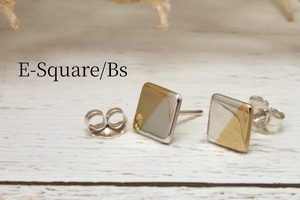 E-Square/Bs --四角いピアス +真鍮