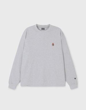 [HERITAGEFLOSS] CREST 15S LONG SLEEVE / M.Grey(3%) 正規品 韓国ブランド 韓国通販 韓国代行 韓国ファッション heritage floss ヘリテイジフロース 日本