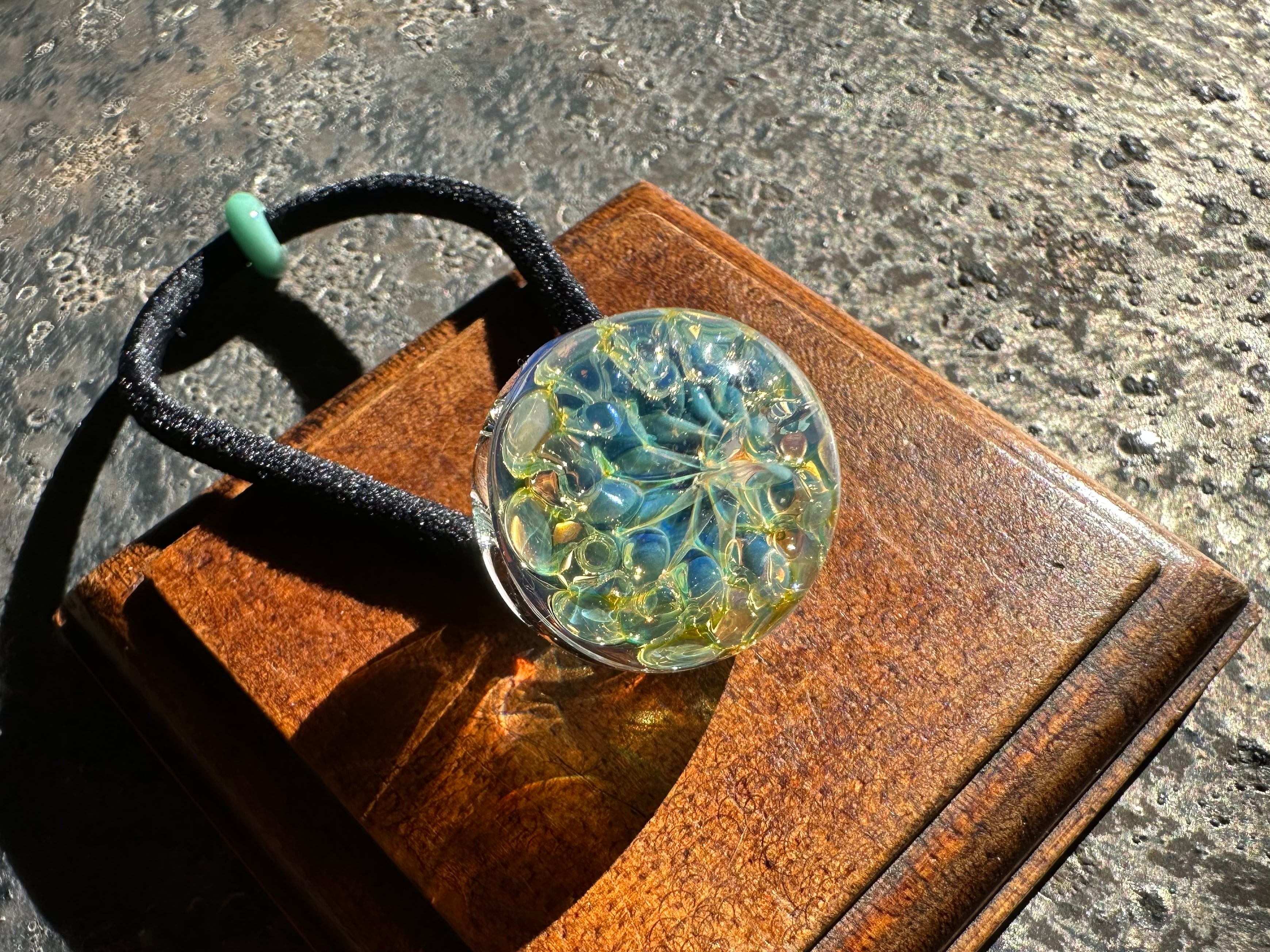 【BlueFlower】青の花ヘアゴム size S