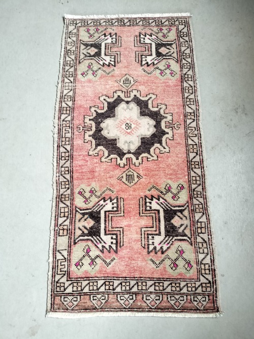 Turkish small rug 112✕53cm No.414