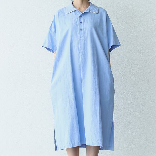 シラクーサ Leggiunoサックスワンピース半袖 E Co