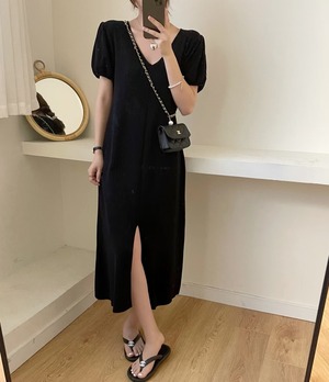 パフスリーブ　ワンピース　AJ1050-2213