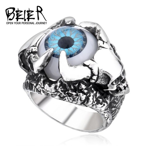 【送料無料】 メンズ リング 指輪 眼 目 スケルトン 人 ステンレス クリスマス 10000607
