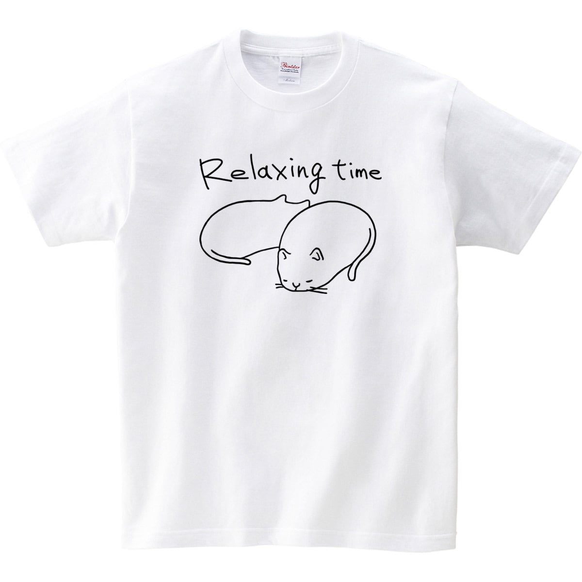 猫 リラックスタイム ネコ Tシャツ cat59 手描きイラスト 猫服 ゆるキャラ ねこ柄 猫柄