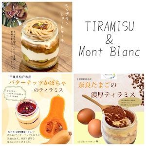 【冷凍便】ティラミス2種＆モンブランショートケーキ（9個セット・送料込）