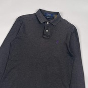 POLO RALPH LAUREN ラルフローレン CUSTOM SLIM FIT 長袖 ポロシャツ XS/グレー メンズ