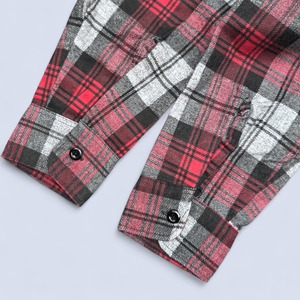 70's SEARS PRINT FLANNEL CHECK SHIRT