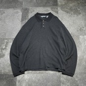 Eddie Bauer herringbone pattern polo shirt
