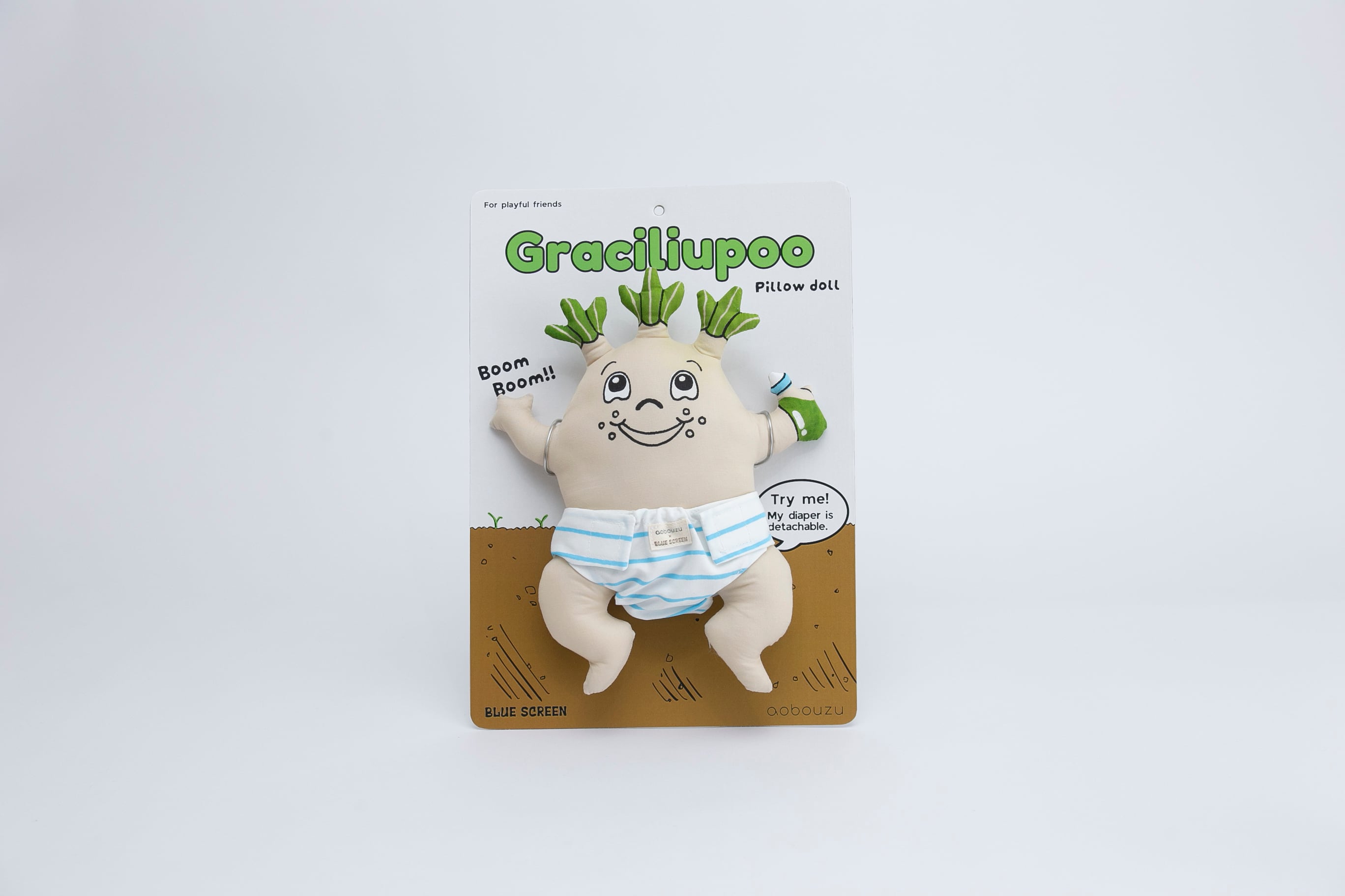 自分にぴったりの鉢を探して旅する小さな冒険者「ぐらきりぷー」【アートなぬいぐるみ】