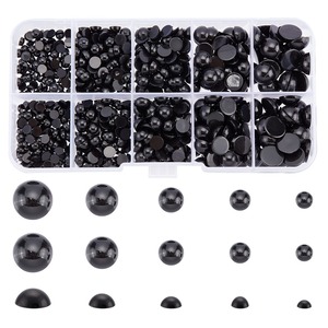 【努力特価】PH PandaHall 約760個/箱 4/5/6/8/10mm 人形 ぬいぐるみ目 テディベア アイ 目玉 ドールアイ 動物 クラフト ドールメイキング DIY用 手芸 パーツ 材料 ハンドメイド 素材 貼り付け ブラック