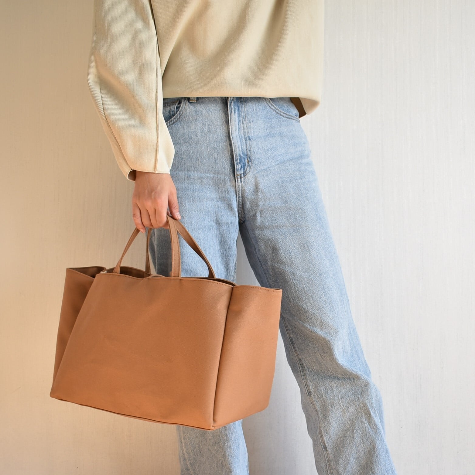 BOX1 TOTE BAG(モカ/ベージュ） | cherie aimer trip（シェリ エメ