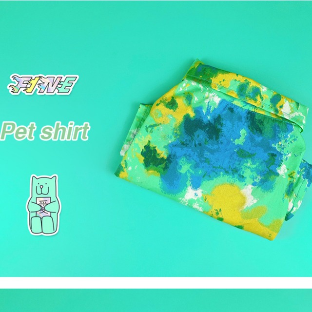 【犬の洋服】新作シャツ　ポップ　2XL～4XL　夏服　犬用品