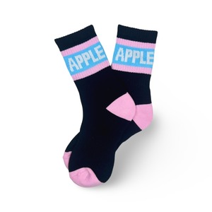 アシンメトリーソックス２　ライトブルー×ピンク BK