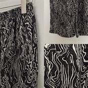 ウェーブペイント柄PT/ブラック