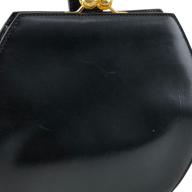 CELINE セリーヌ  ハンドバッグ ブラック レザー がま口 ワンハンドル vintage ヴィンテージ オールド sip54y