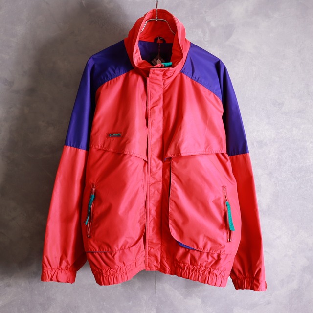 old Columbia vivid pink color nylon jacket